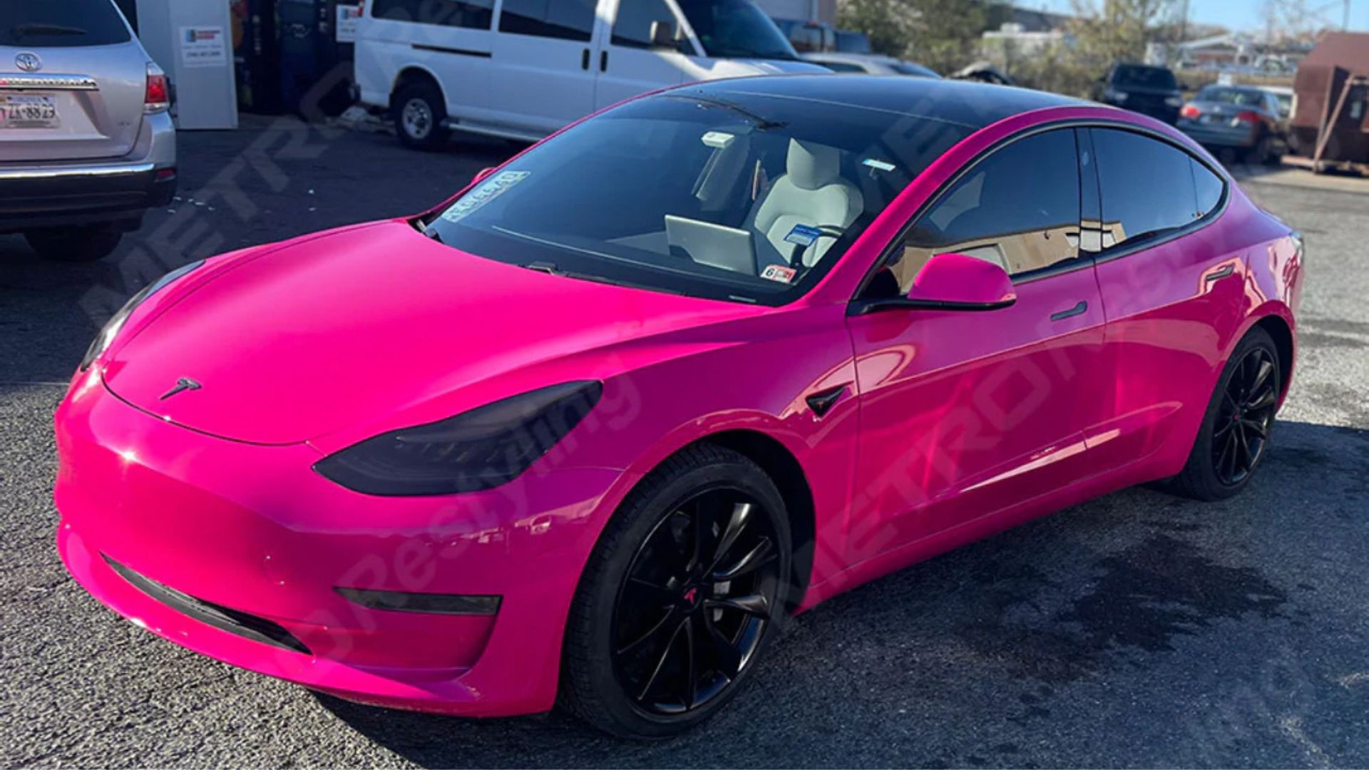 Pink Tesla