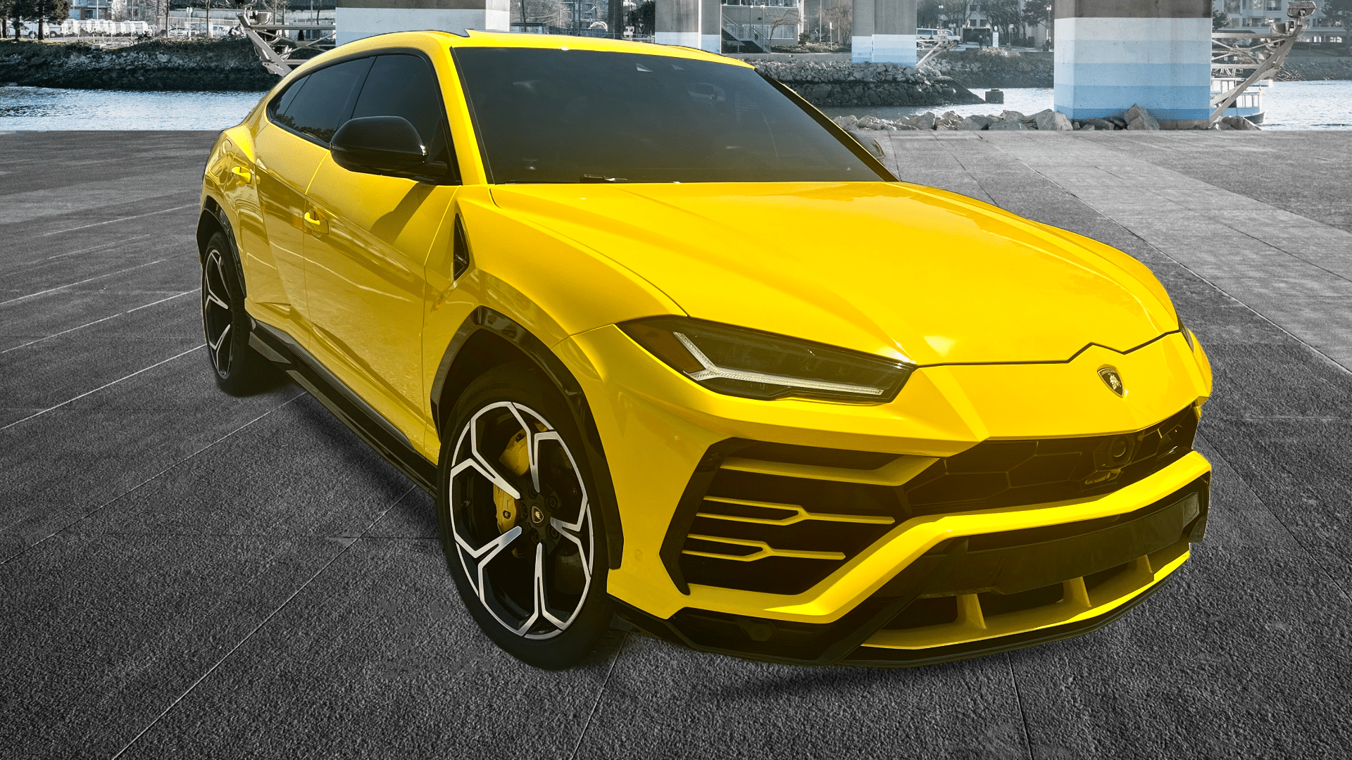 Yellow Lamborgini Car Wrap