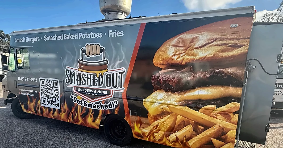 Is a Trailer Wrap Better Than Repainting? 2 Full color printed food truck wrap in Tampa